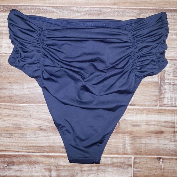 NEW Navy Women's Size 4XL XXXXL Plus Bikini Bottom High-Waist Swimwear - Picture 2 of 7